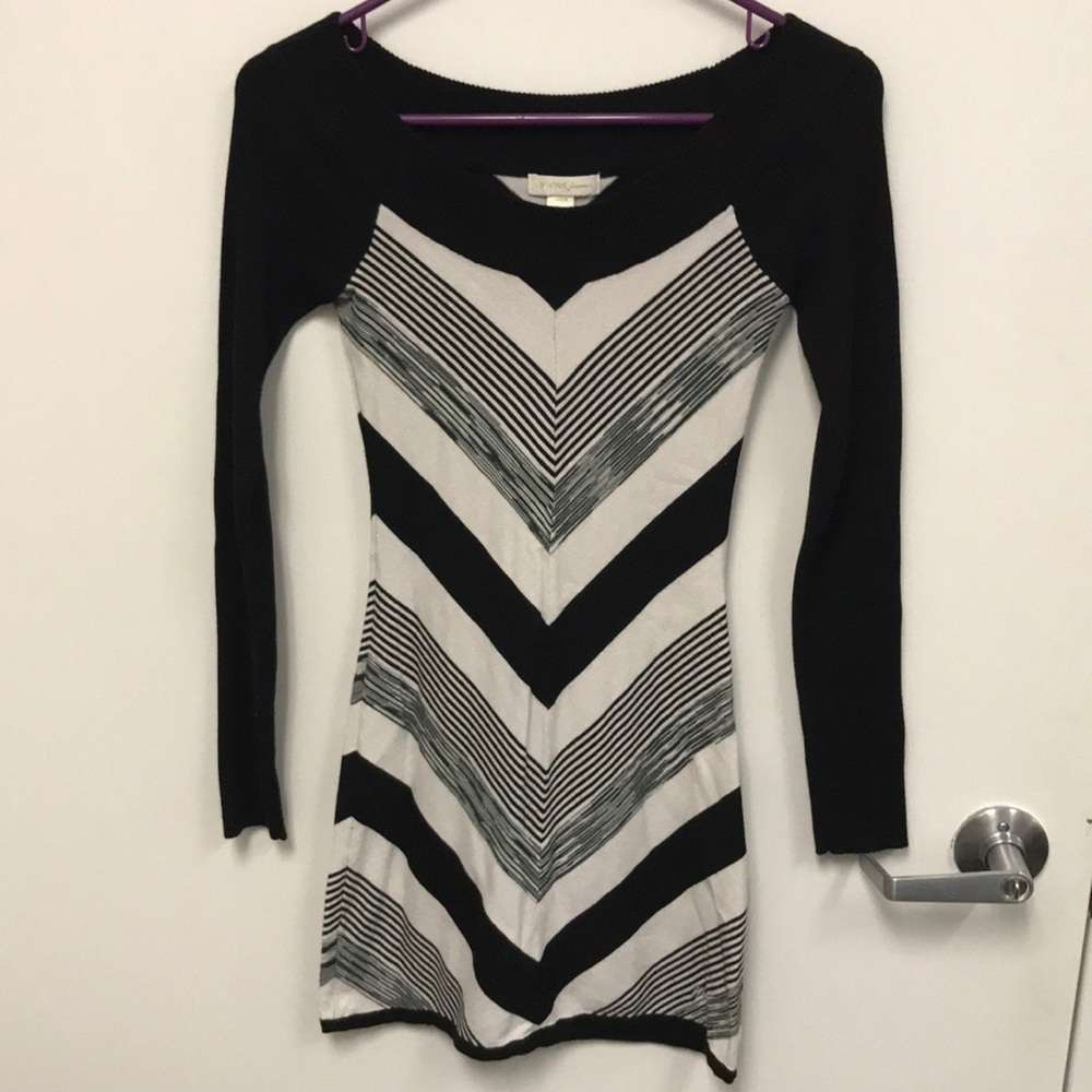 Guess Striped Sweater Mini Dress